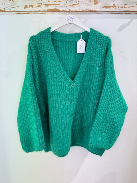 Kris ana button up cardigan 8883 Green