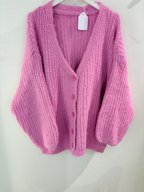 Kris ana Button up cardigan 8883 Pink