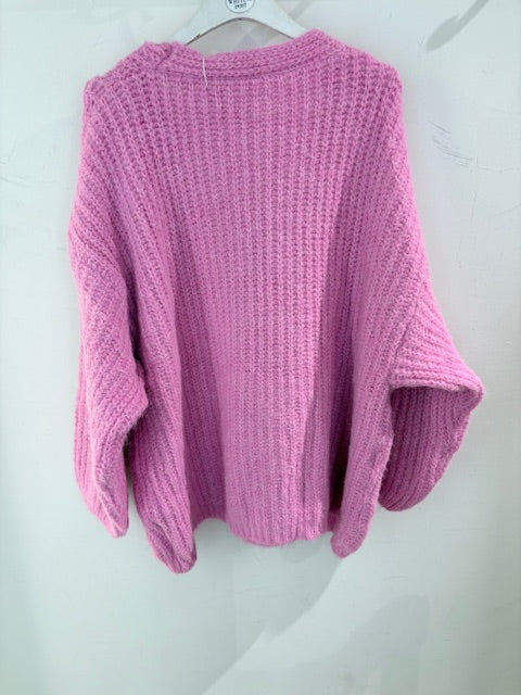 Kris ana Button up cardigan 8883 Pink