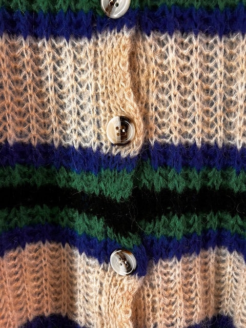 Italian collection - stripey mohair mix cardigan