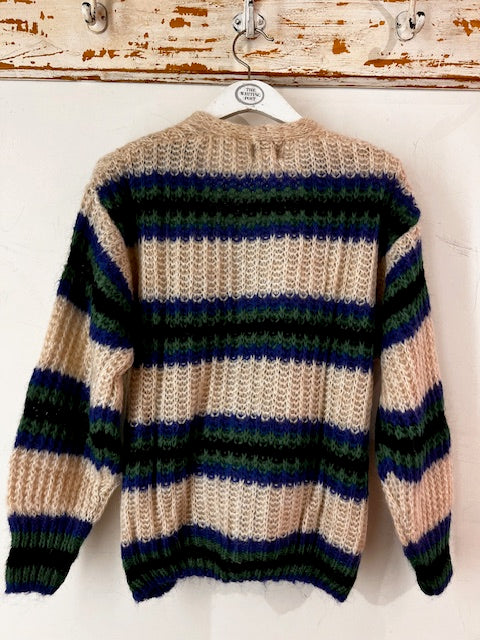 Italian collection - stripey mohair mix cardigan