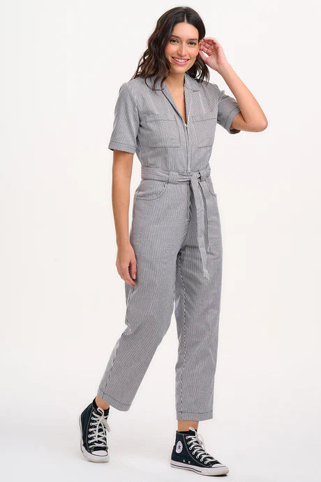 Sugarhill Meredith boiler suit - monochrome stripe