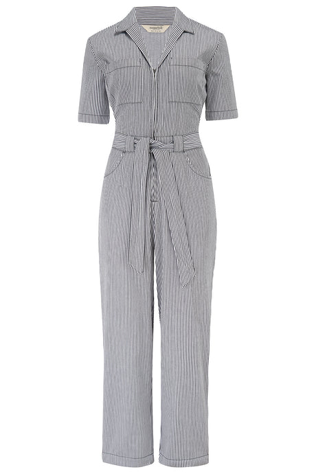 Sugarhill Meredith boiler suit - monochrome stripe