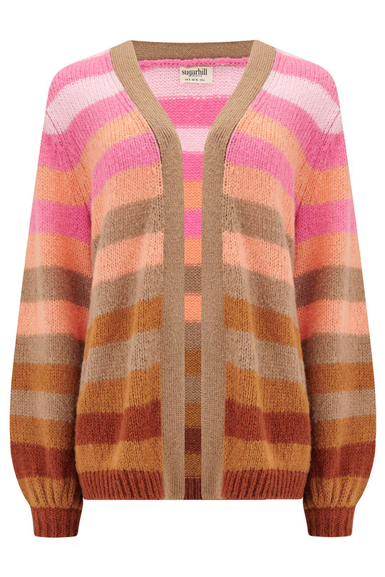 Sugarhill Yvette cardigan ombre stripe