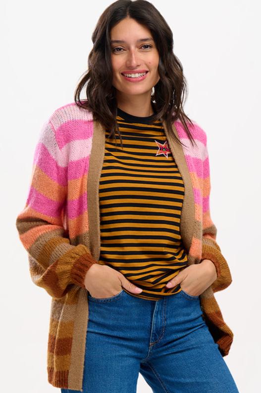 Sugarhill Yvette cardigan ombre stripe