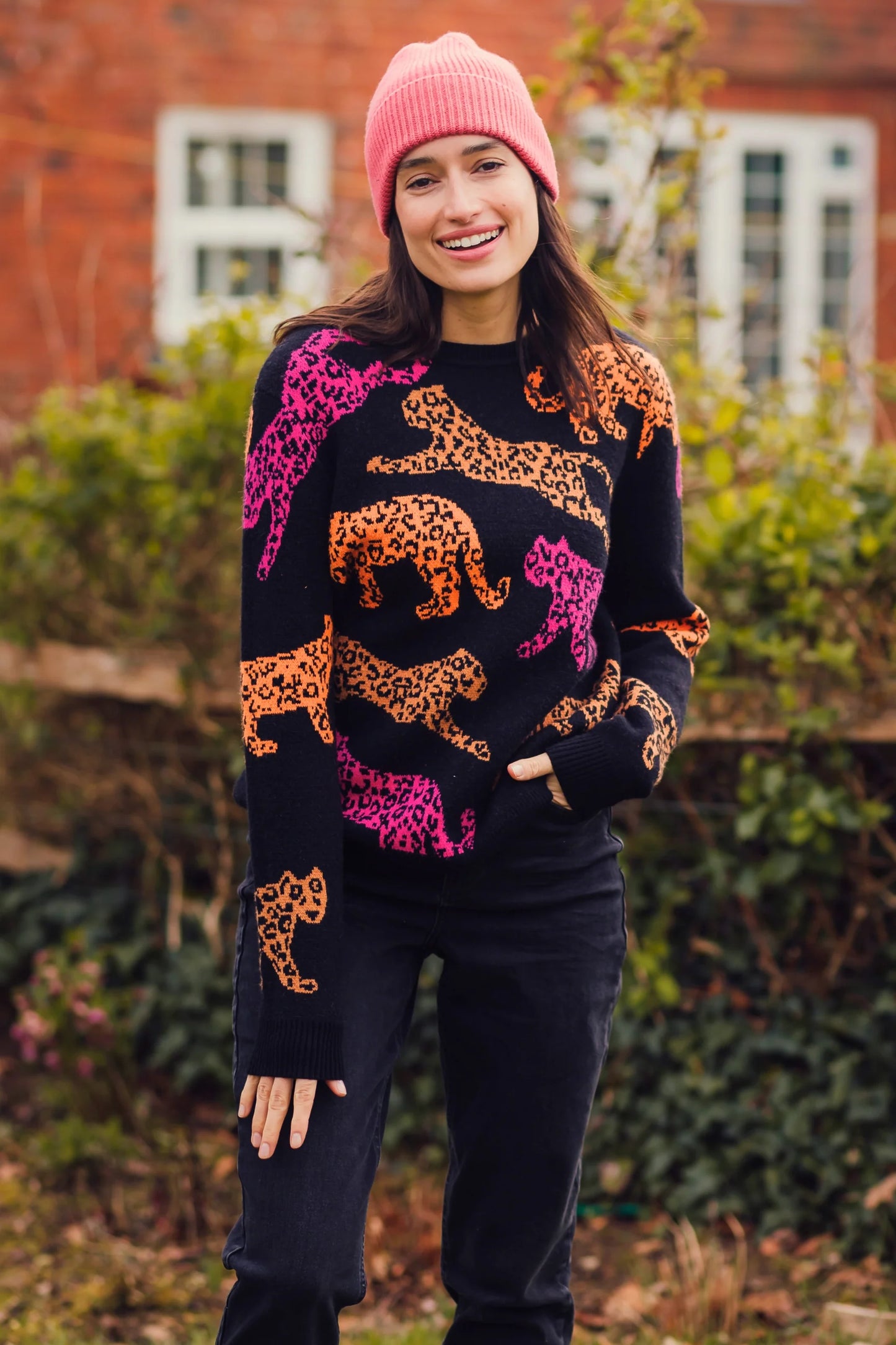 Sugarhill thalia jumper - Black running tiger