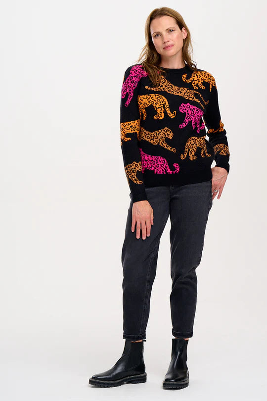 Sugarhill thalia jumper - Black running tiger