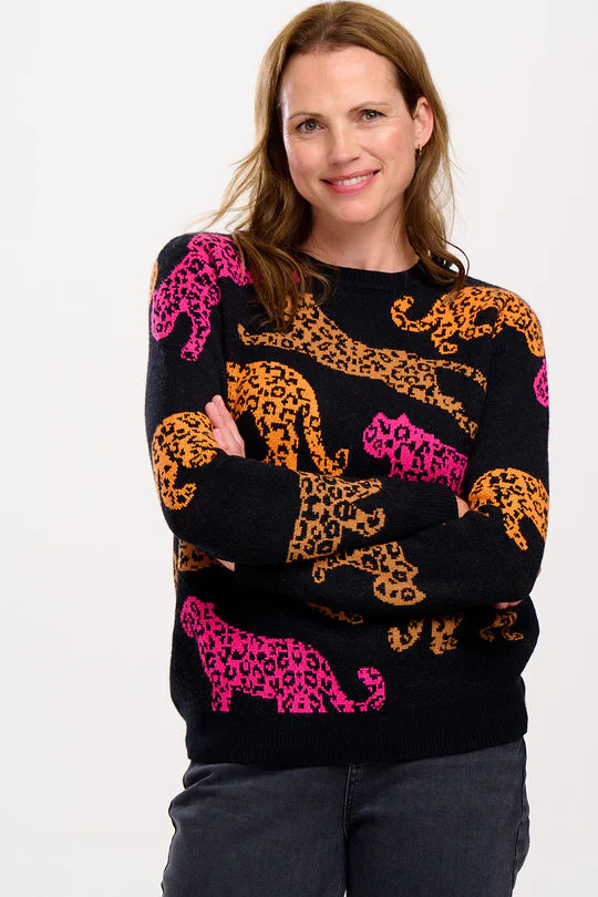 Sugarhill thalia jumper - Black running tiger