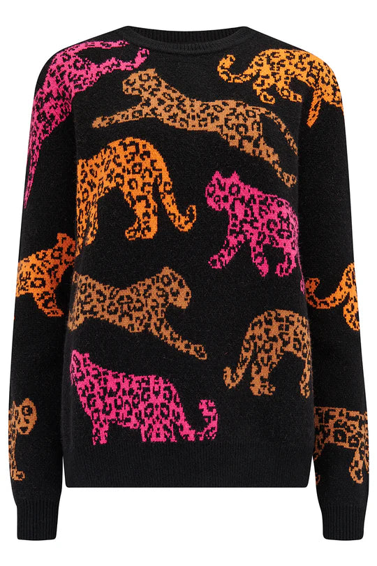 Sugarhill thalia jumper - Black running tiger