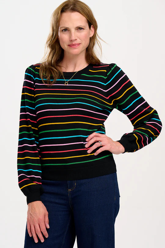 Sugarhill Madeline jumper rainbow stripes