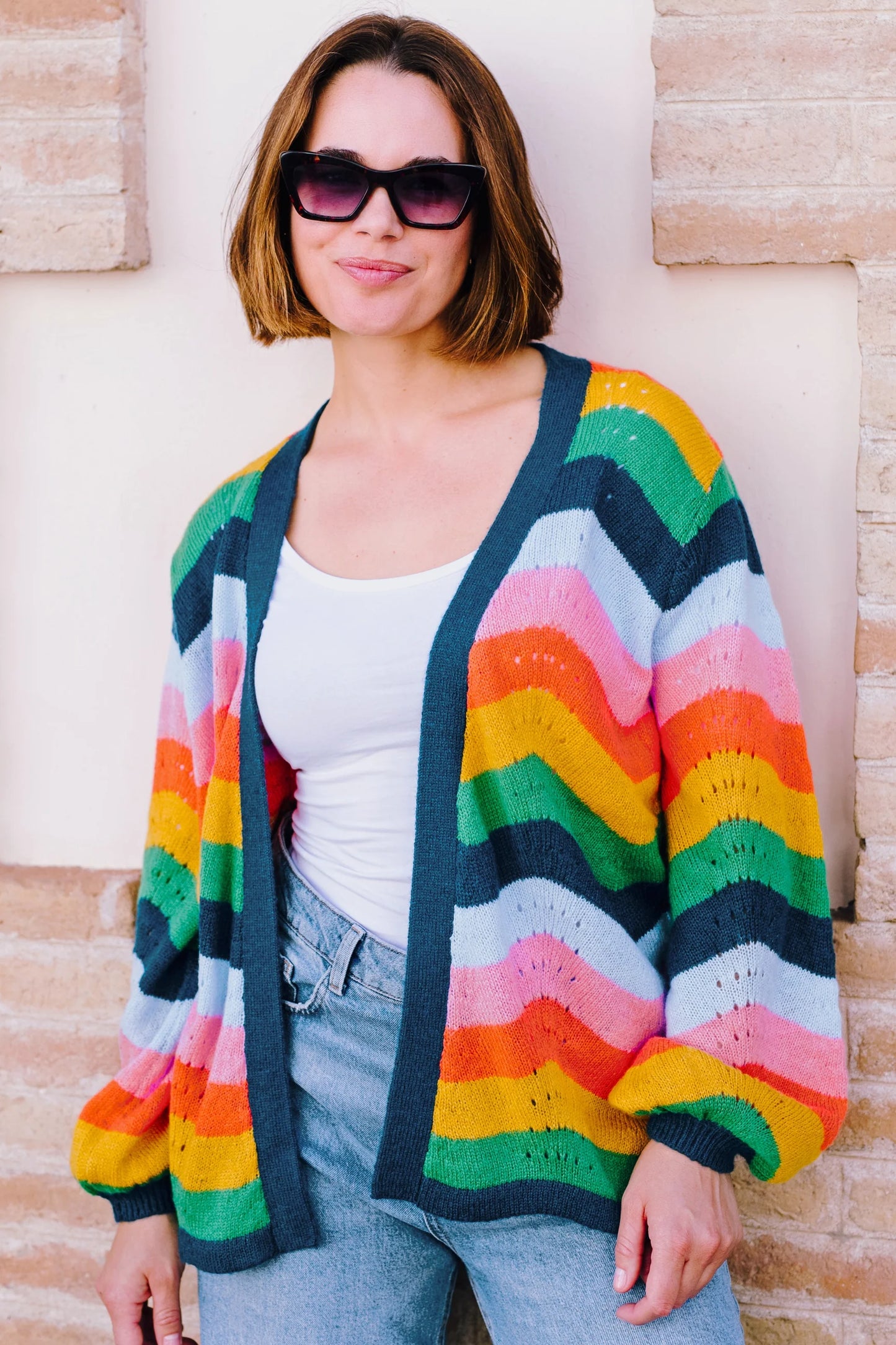 Sugarhill bella cardigan - multi rainbow