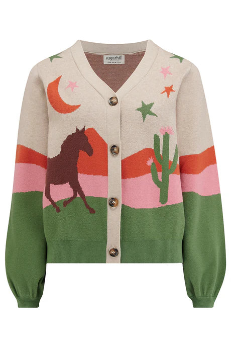 Sugarhill Adrian cardigan - oatmeal desert cowgirl