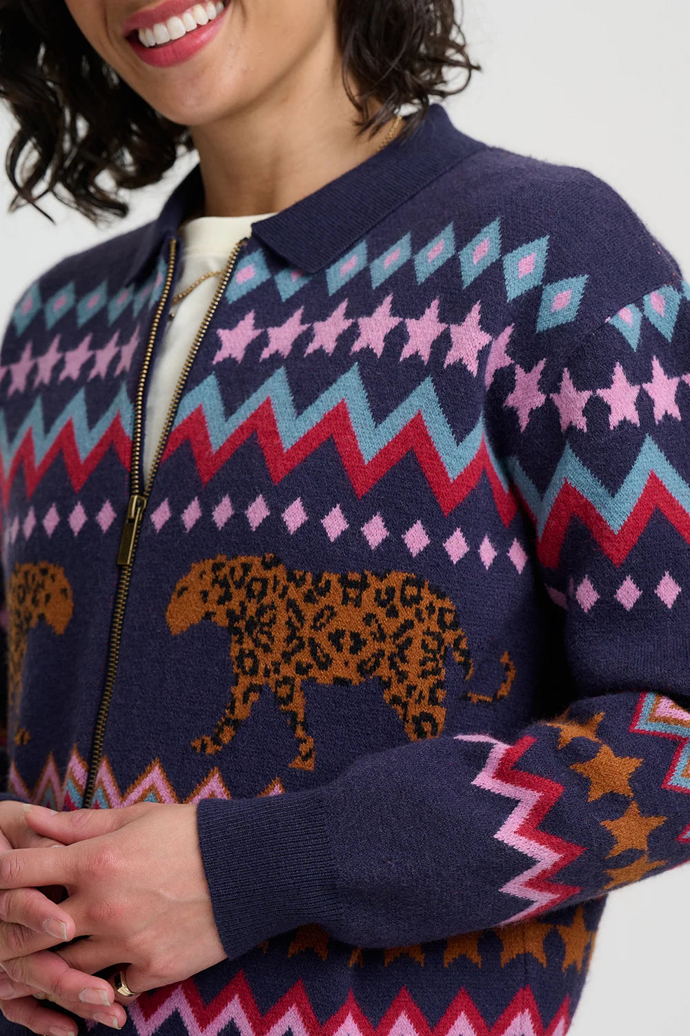 Sugarhill Katlin Knitted Bomber Jacket