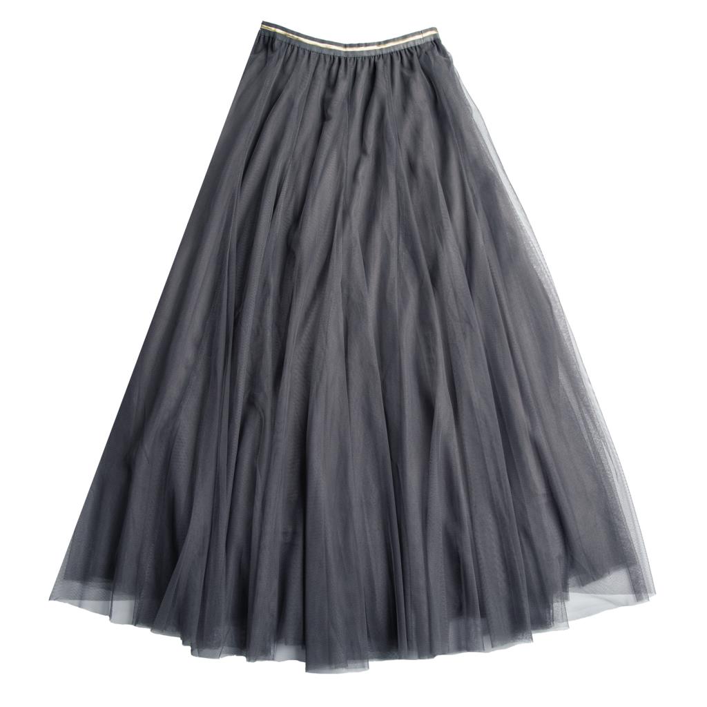 Last true angel tulle layer skirt in charcoal grey