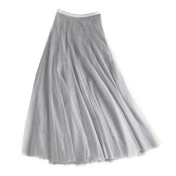 Last true angel tulle layer skirt in light grey