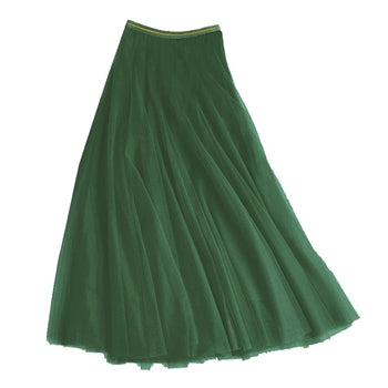 Last true angel tulle layer skirt in racing green