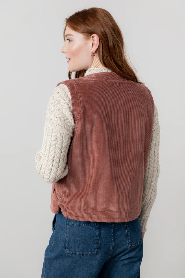 Lilly & Me dusk gilet plain pink