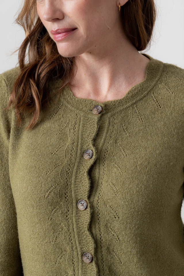 Lilly & Me Layla Cardigan pine green
