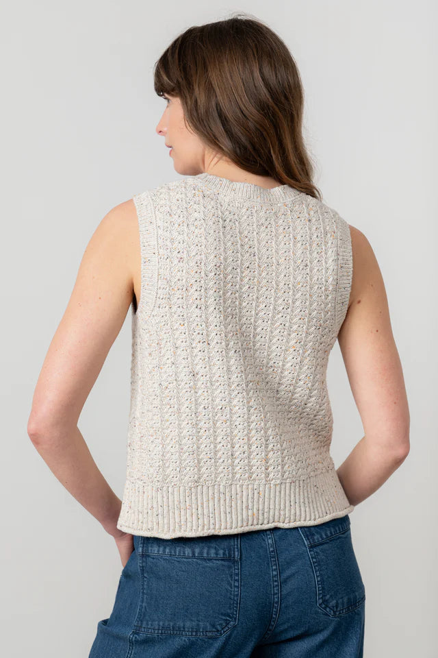 Lilly & Me Eva Tank fleck knit ecru