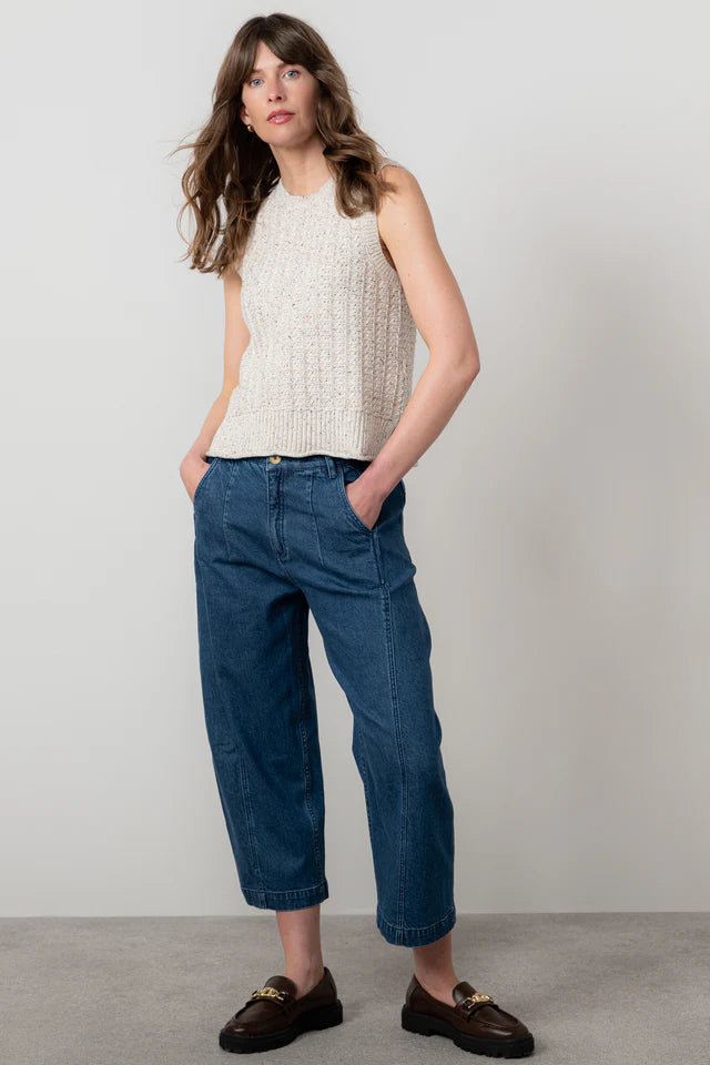 Lilly & Me Eva Tank fleck knit ecru