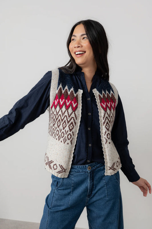 Lilly & Me Suvi waistcoat tank fleck knit