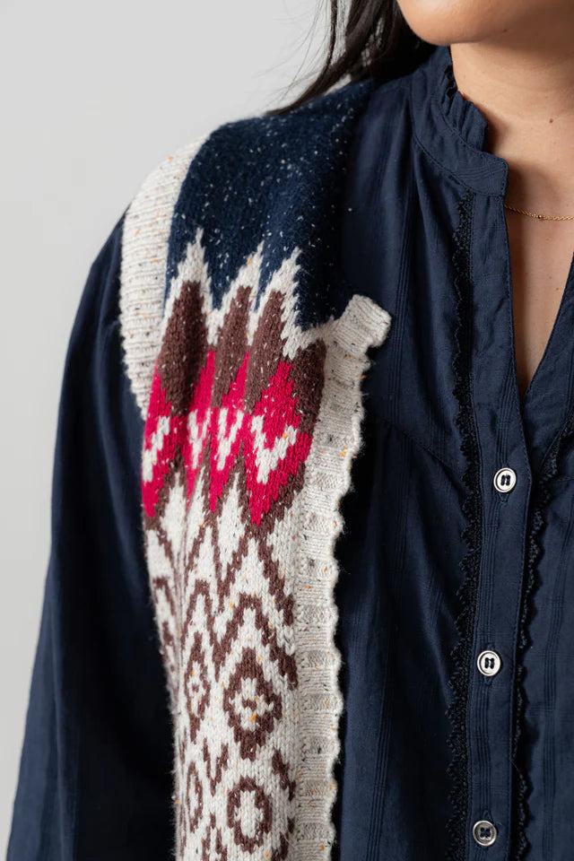 Lilly & Me Suvi waistcoat tank fleck knit