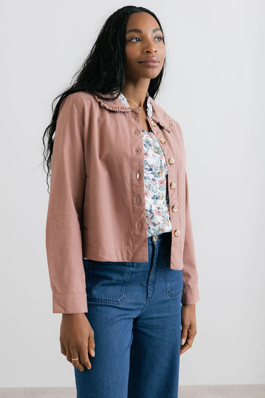 Lily & Me Rebecca Ruffle Collar Jacket Soft