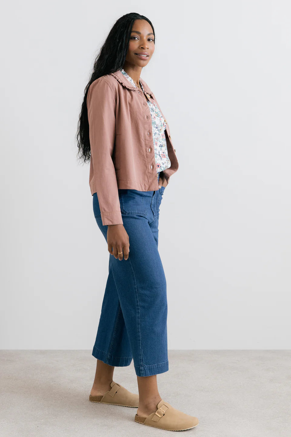 Lily & Me Rebecca Ruffle Collar Jacket Soft