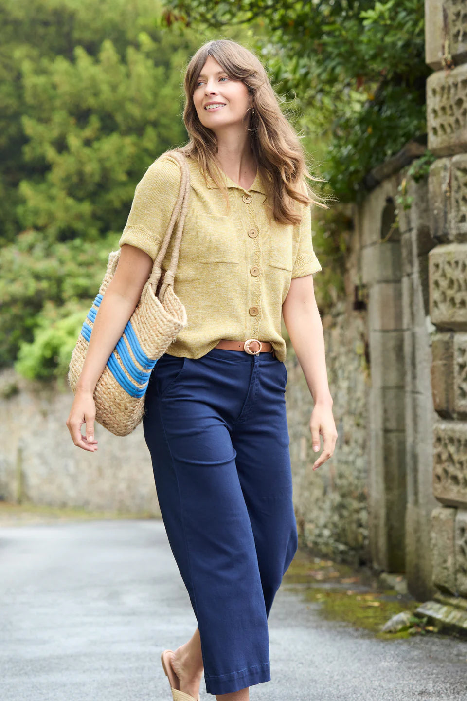 Lily & Me Phoebe Short Sleeve Knitted Jacket Lime