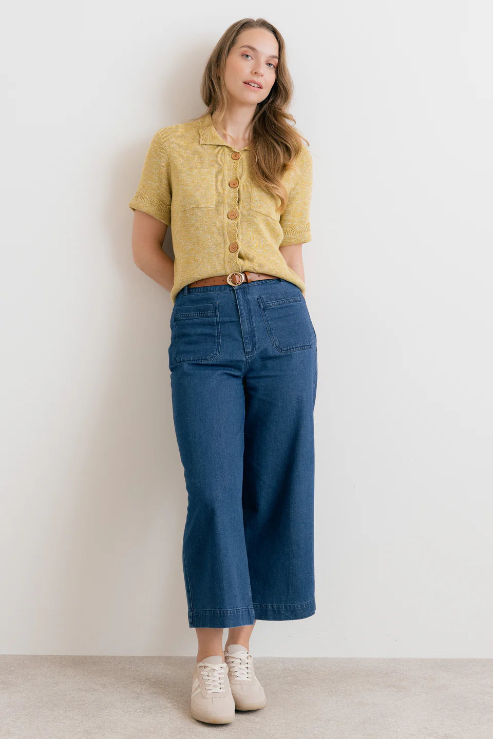Lily & Me Phoebe Short Sleeve Knitted Jacket Lime