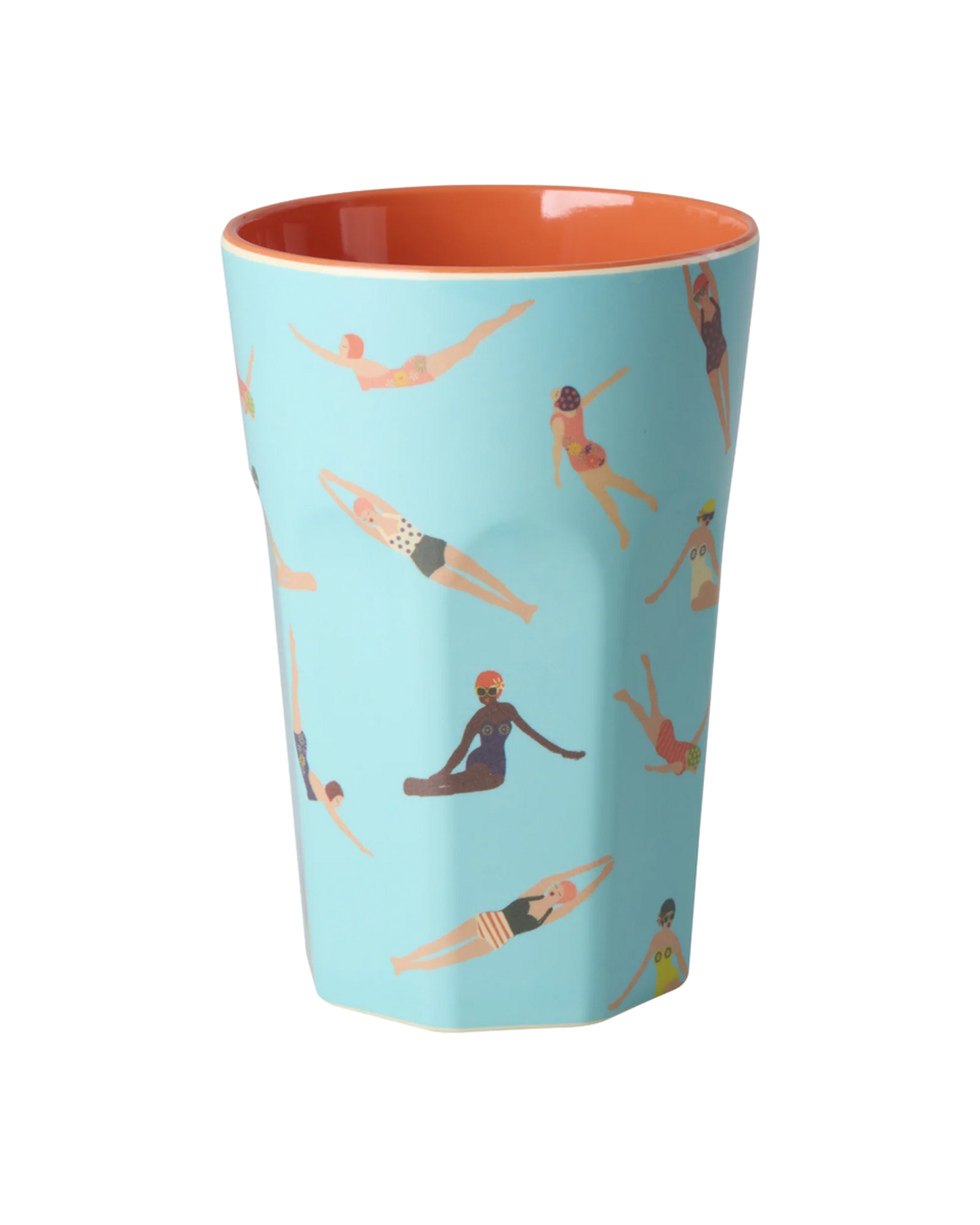 Rice by Rice Tall Cup - Blue - Retro Swimster Print