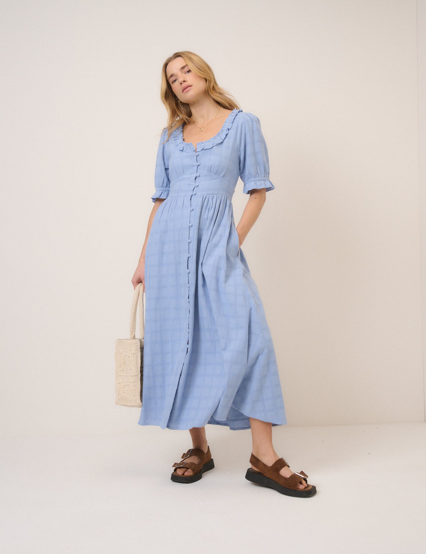 Nobody's child Flossie maxi dress -blue