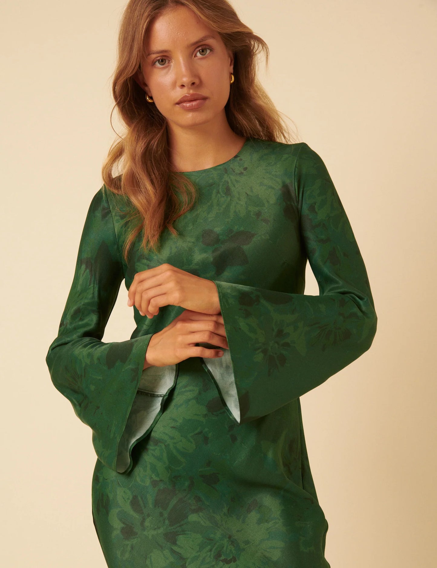 Nobody's Child Clarissa Midi dress Erica bloom green