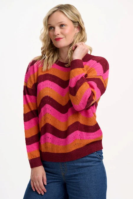 Sugarhill Evaline jumper multi berry waves
