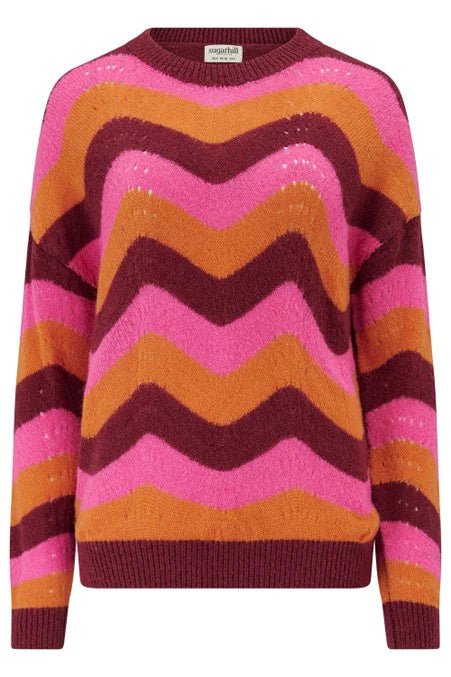 Sugarhill Evaline jumper multi berry waves