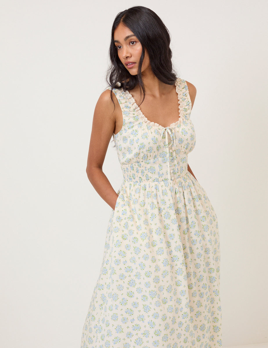 Nobody's Child White Rylee midi Dress