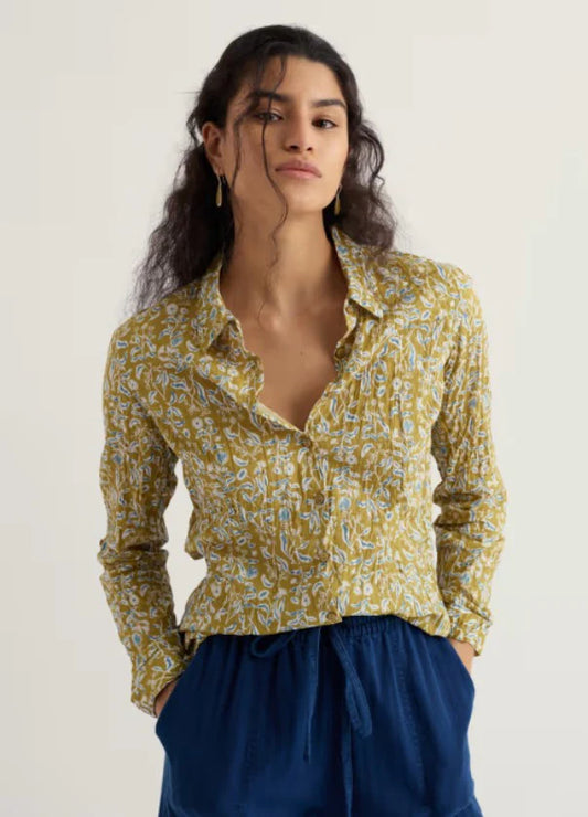 Seasalt larissa shirt inky botanical chalk