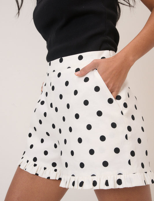 Nobody' child Spot shorts - cream