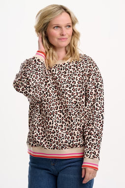 Sugarhill Eadie rekaxed sweat top classic leopard