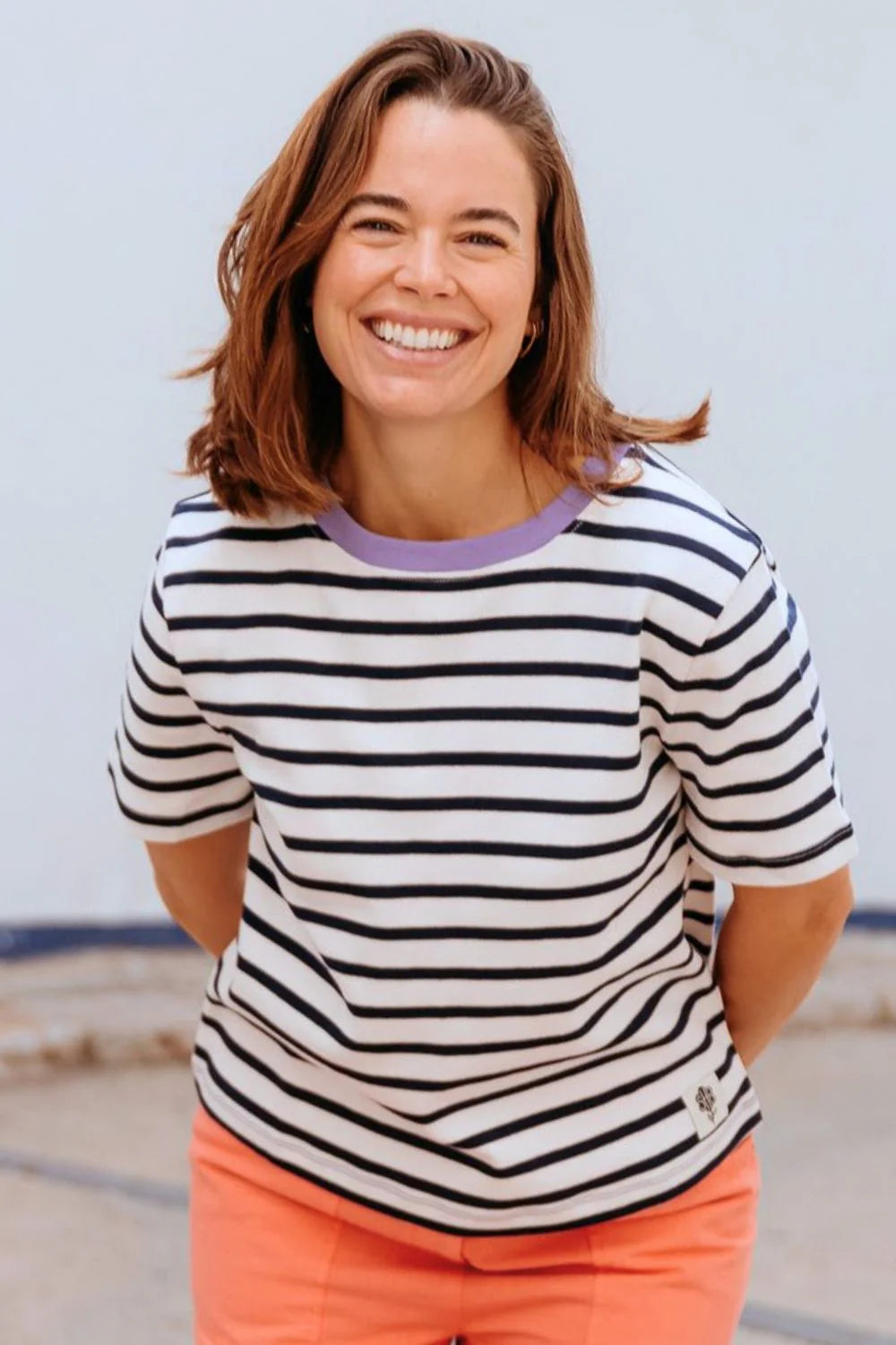 Sugarhill Estrella T-Shirt - Off White/Navy, SHB Flower