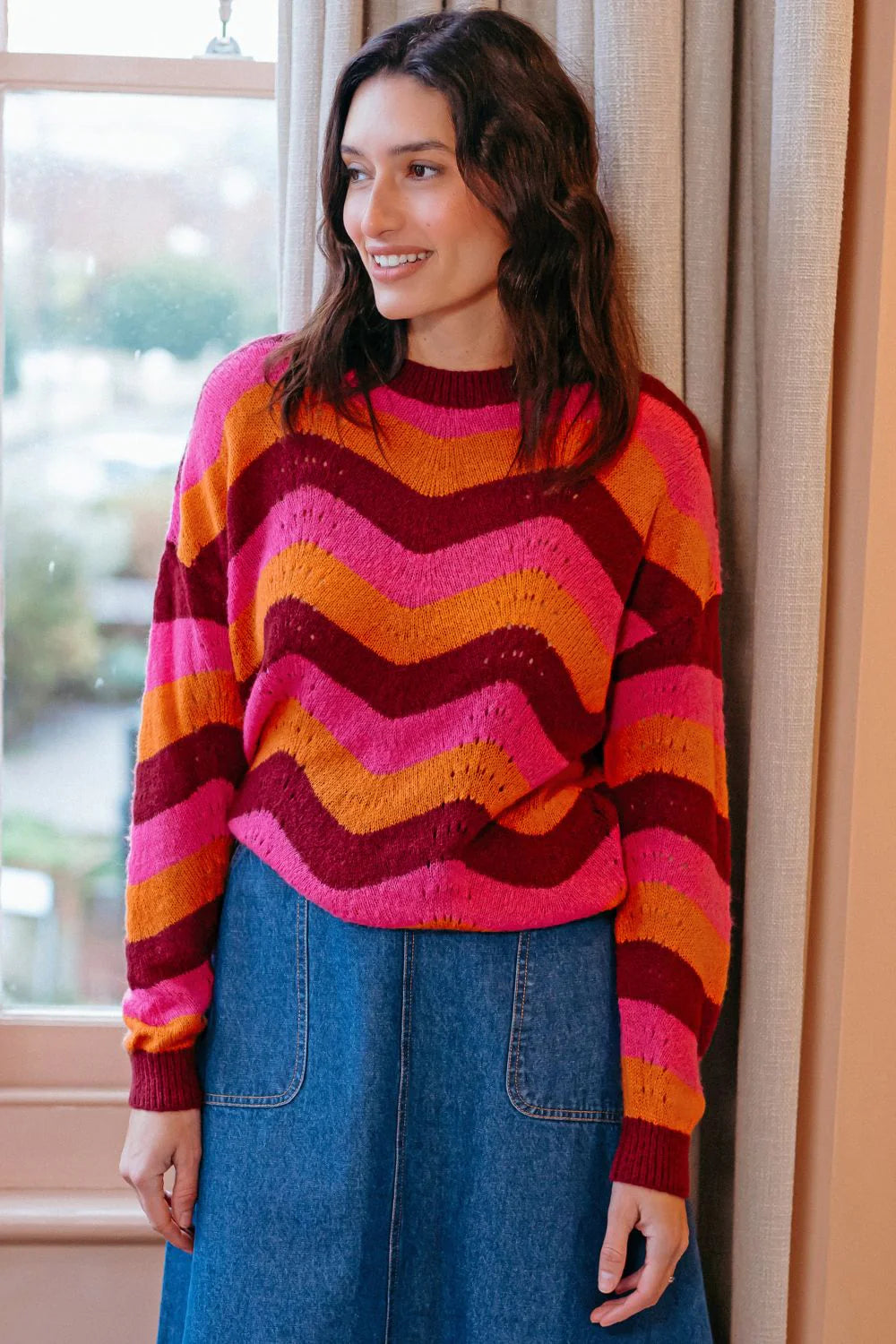 Sugarhill Evaline jumper multi berry waves