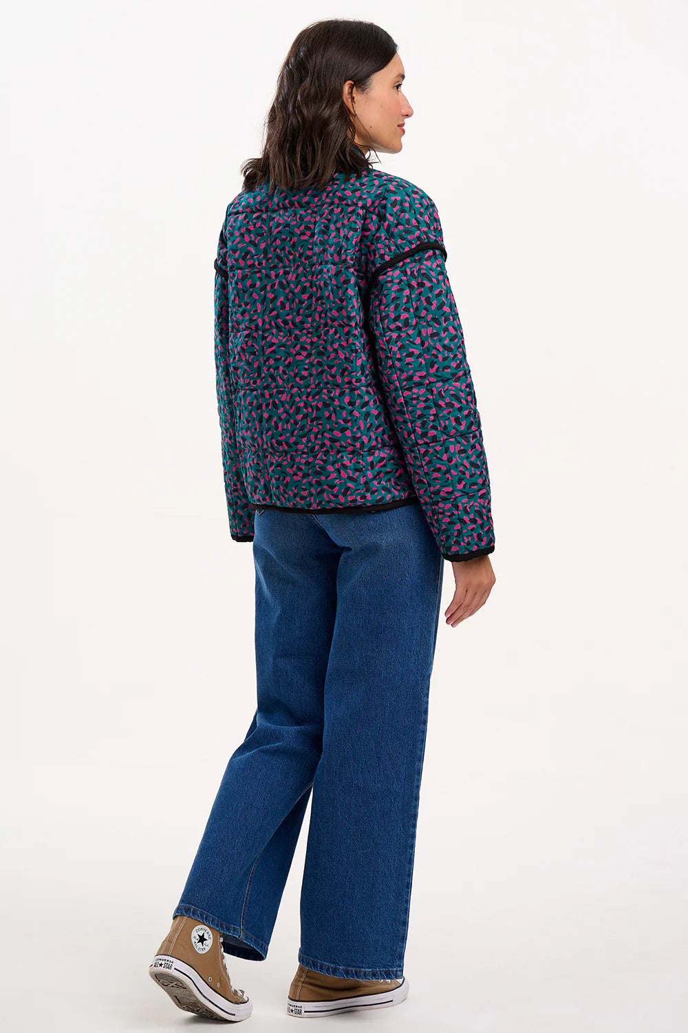 Sugarhill Elowen quilted jacket green spots