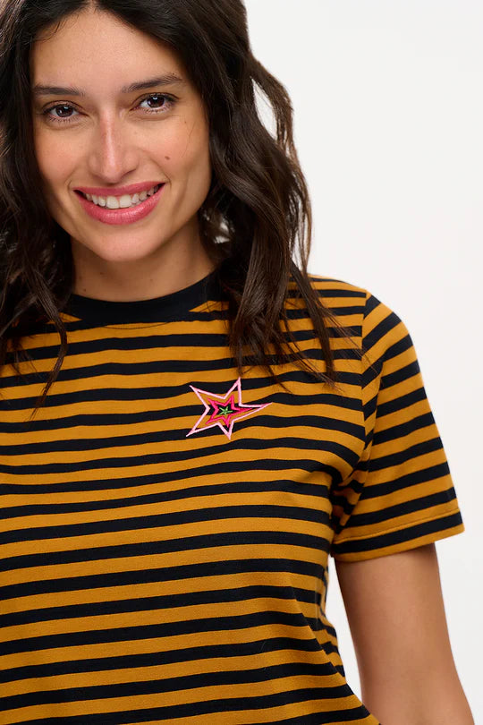 Sugarhill Maggie T-shirt black/tan star explosion