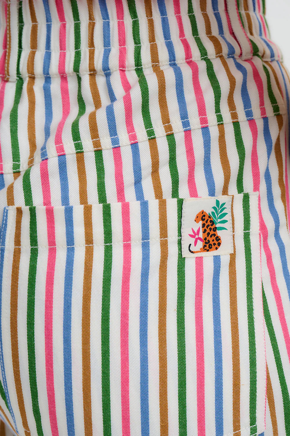 Sugarhill Charlene Cropped Trousers - Multi, Colourful Canvas Stripe