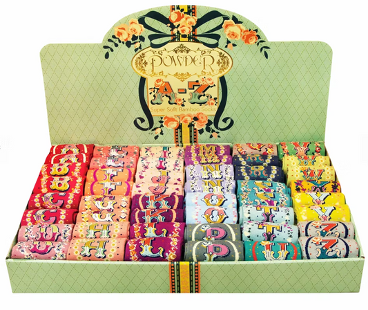 Powder uk Alphabet letter socks