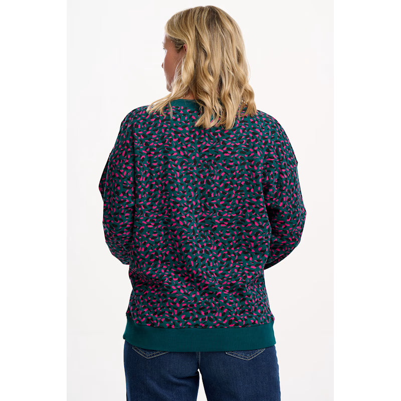 Sugarhill Elowen quilted jacket green spots