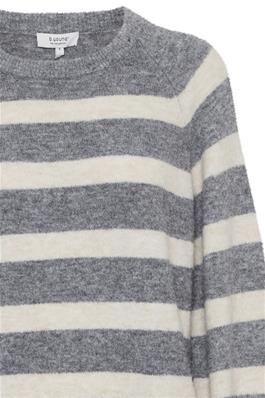 Byoung Striped Jumper - Mid Grey