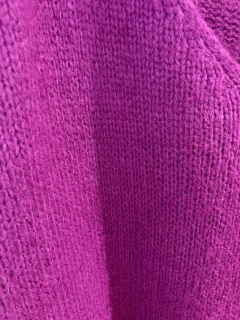 Italian collection Drop Sleeve V-Neck Mohair Jumper (Natural Fibres)2257