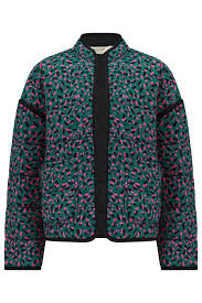 Sugarhill Elowen quilted jacket green spots