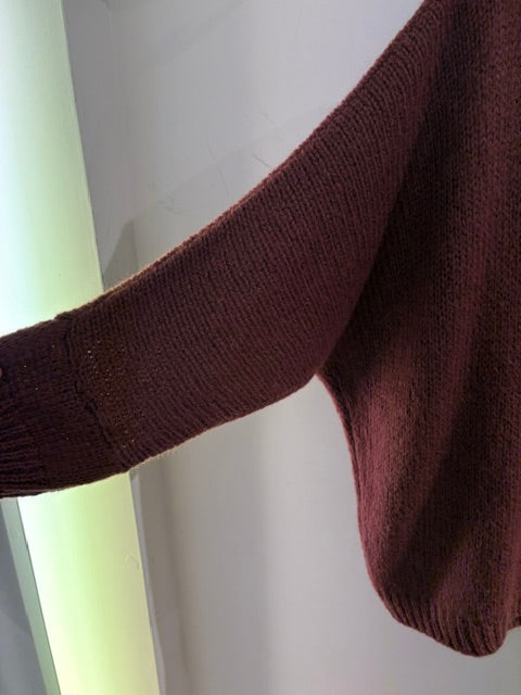 Italian collection Drop Sleeve V-Neck Mohair Jumper (Natural Fibres)2257